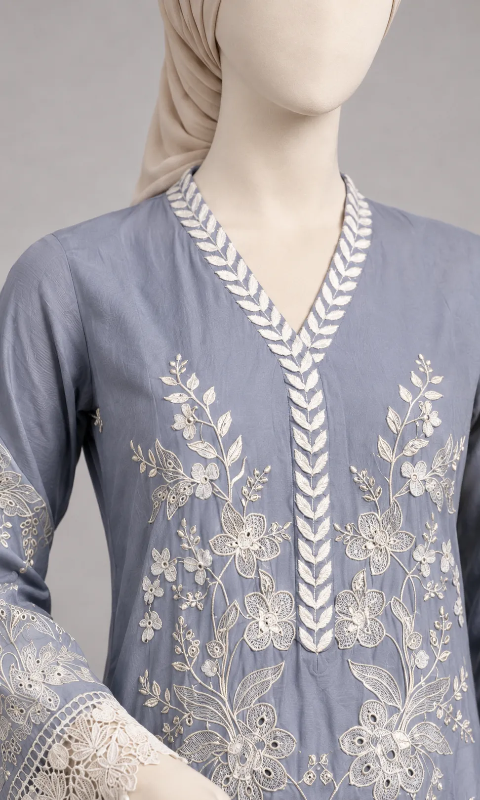 3 Piece - Embroidered COTTON SUIT - Image 2