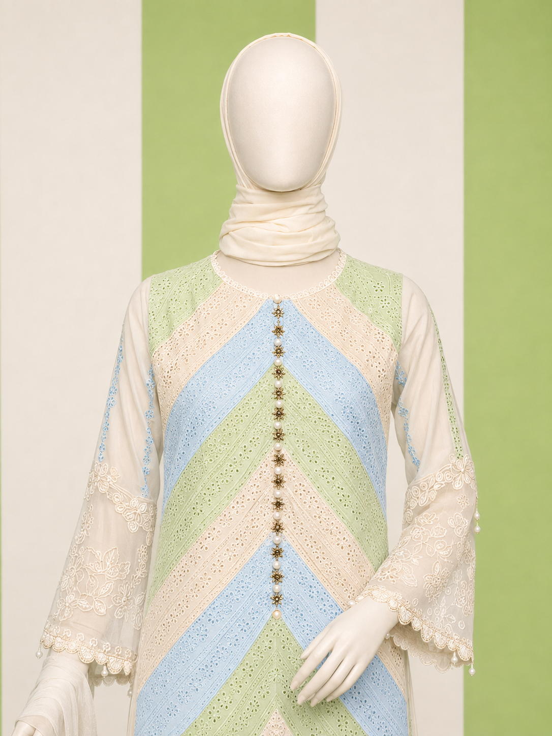 3 Piece - Embroidered COTTON SUIT - Image 2