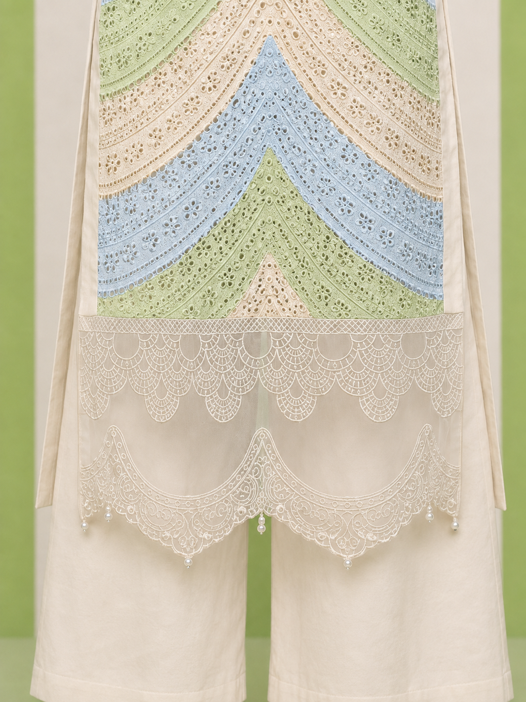 3 Piece - Embroidered COTTON SUIT - Image 3