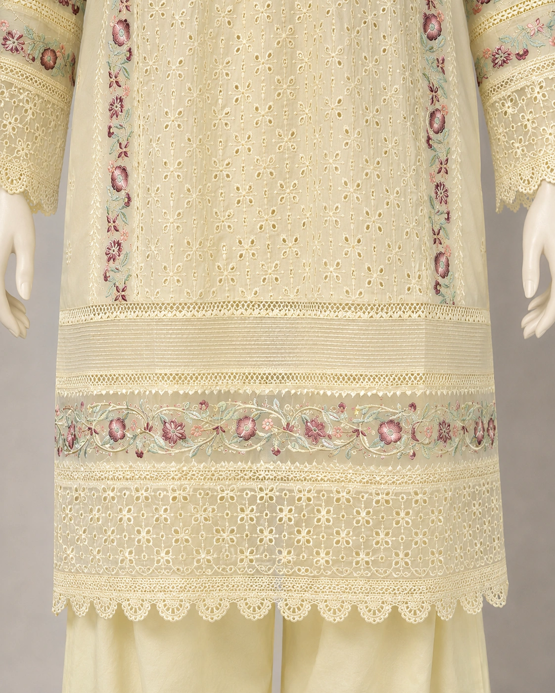 3 Piece - Embroidered COTTON SUIT - Image 3