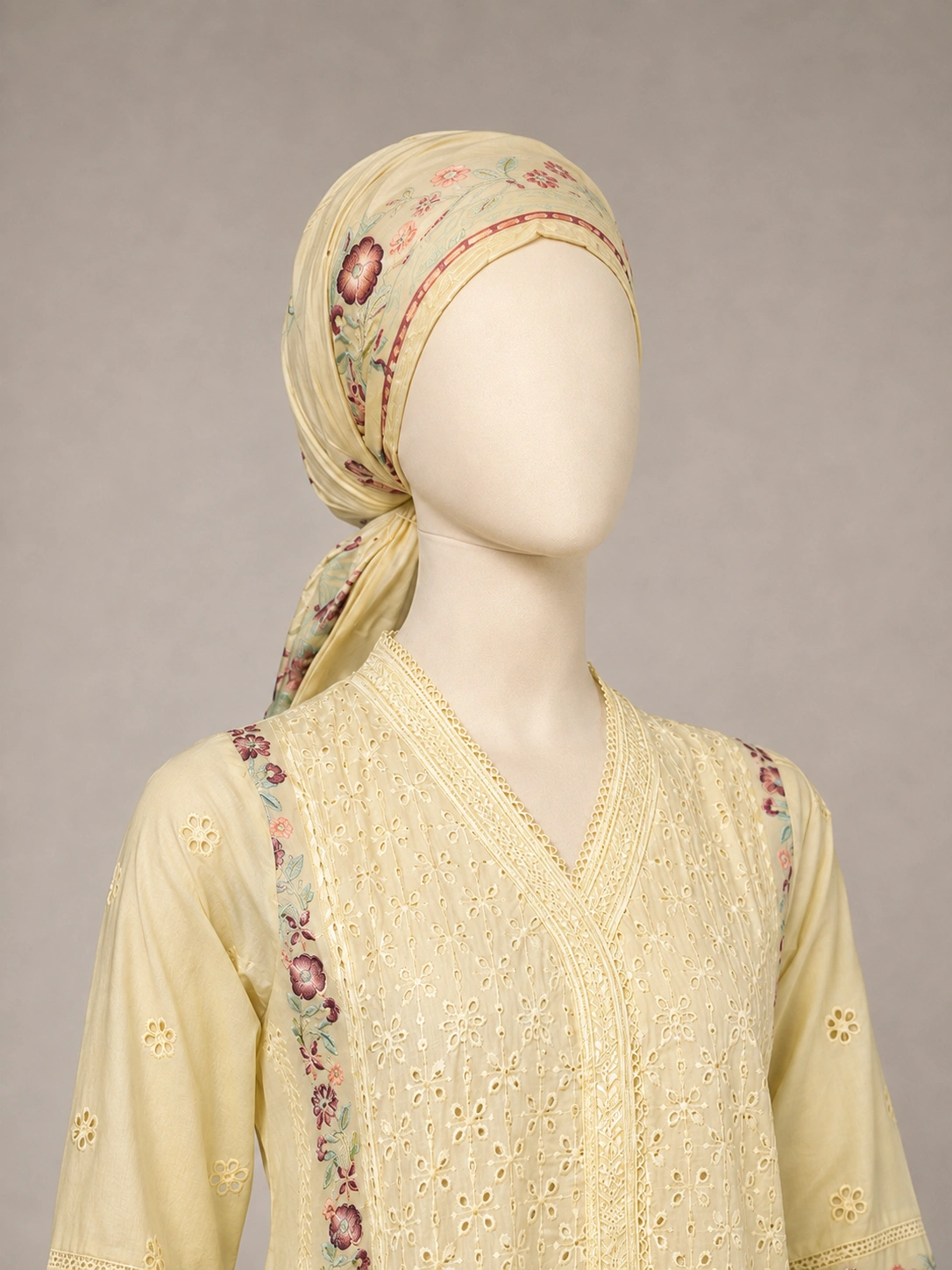 3 Piece - Embroidered COTTON SUIT - Image 2