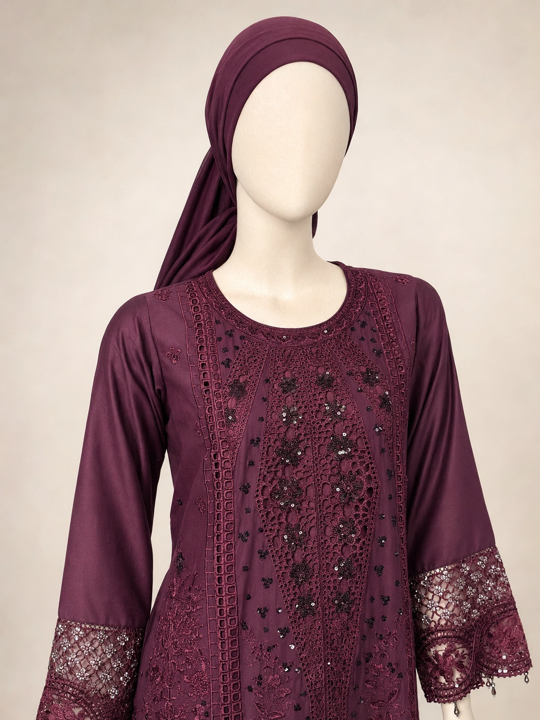 3 Piece - Embroidered COTTON SUIT - Image 2