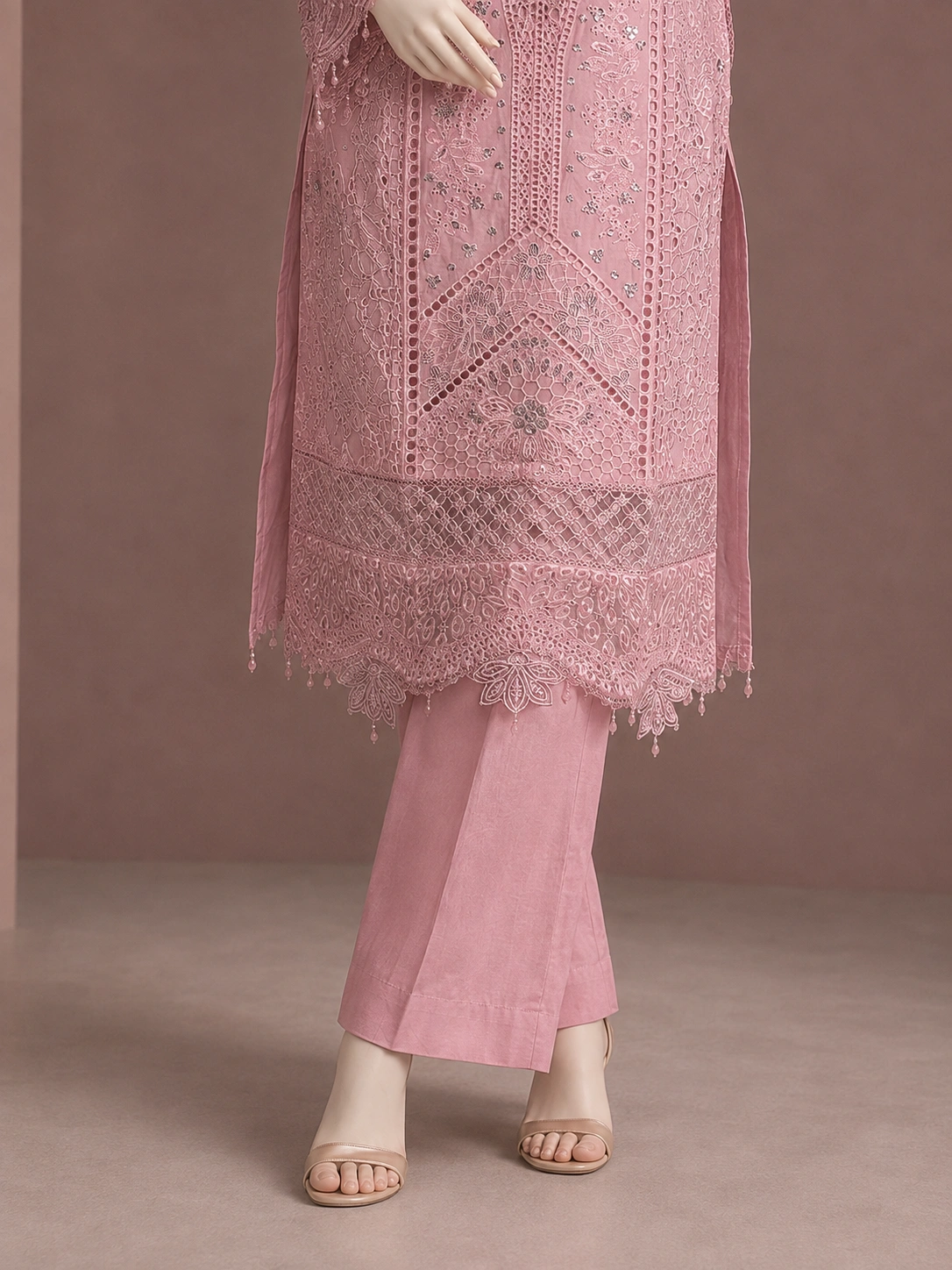 3 Piece - Embroidered COTTON SUIT - Image 3