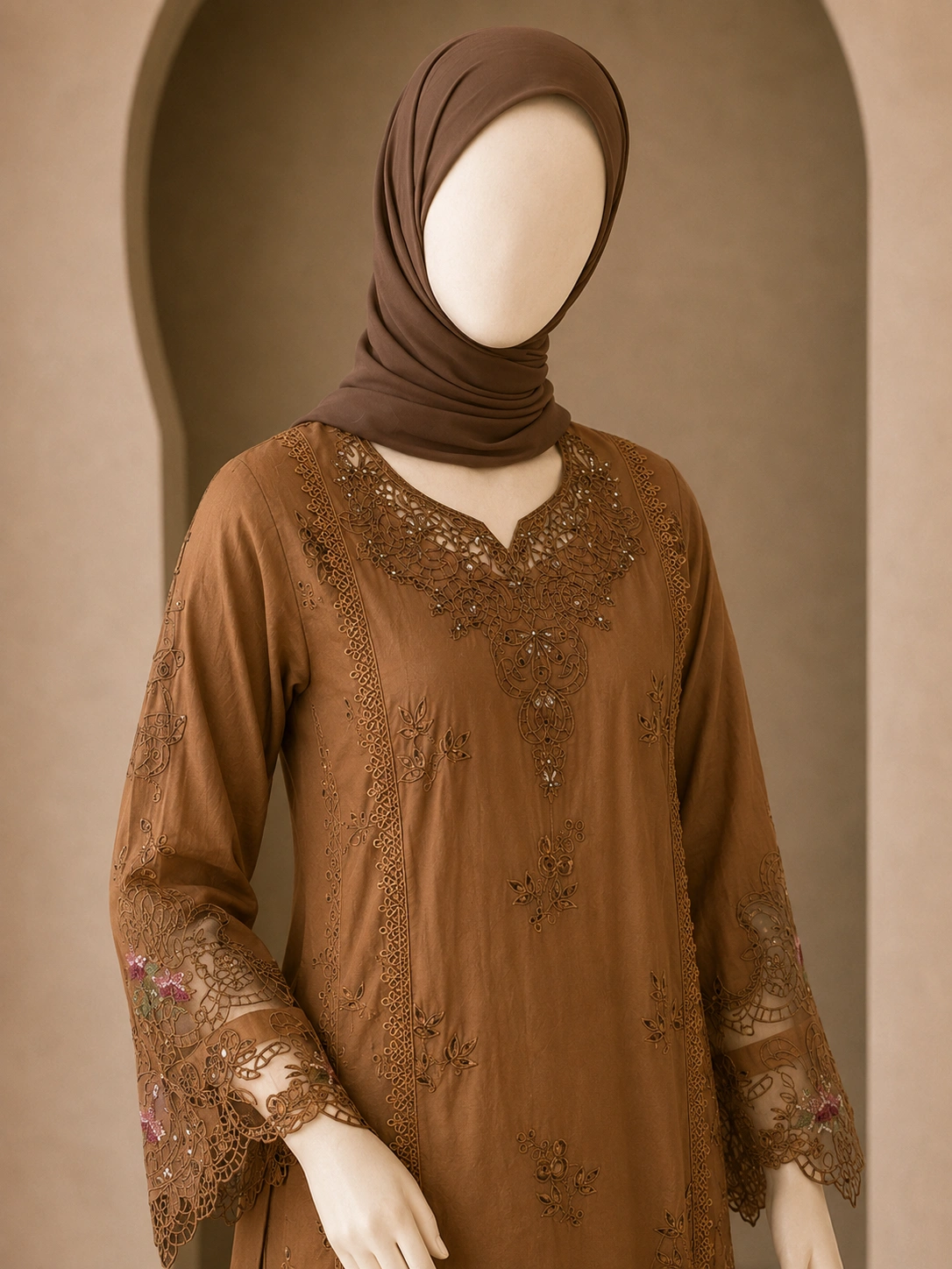 3 Piece - Embroidered COTTON SUIT - Image 2