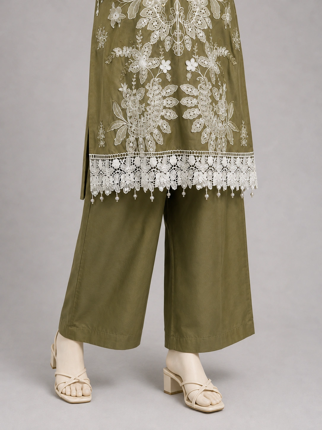 3 Piece - Embroidered COTTON SUIT - Image 3