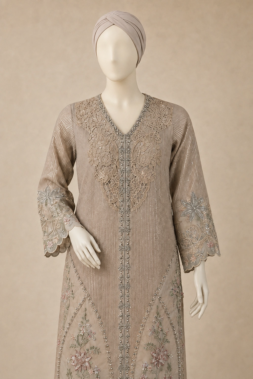 3 Piece - Embroidered COTTON SUIT - Image 3