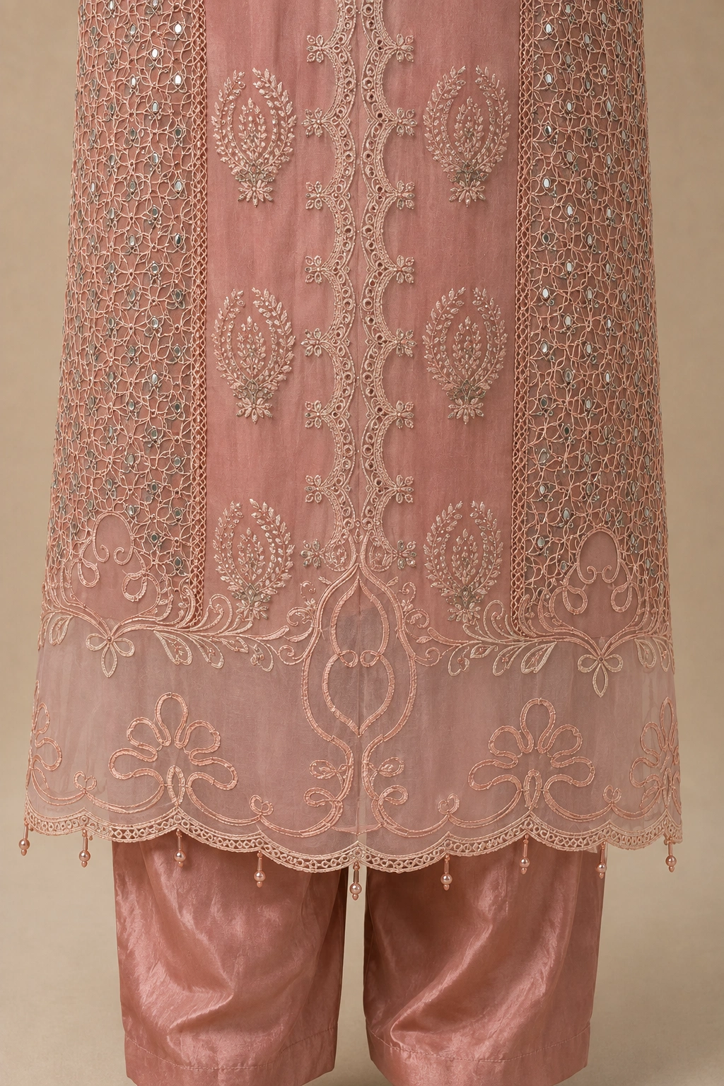 3 Piece - Embroidered COTTON SUIT - Image 3