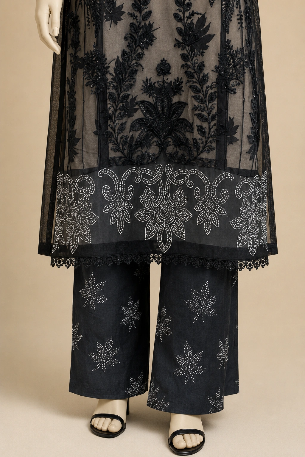 3 Piece - Embroidered COTTON SUIT - Image 3