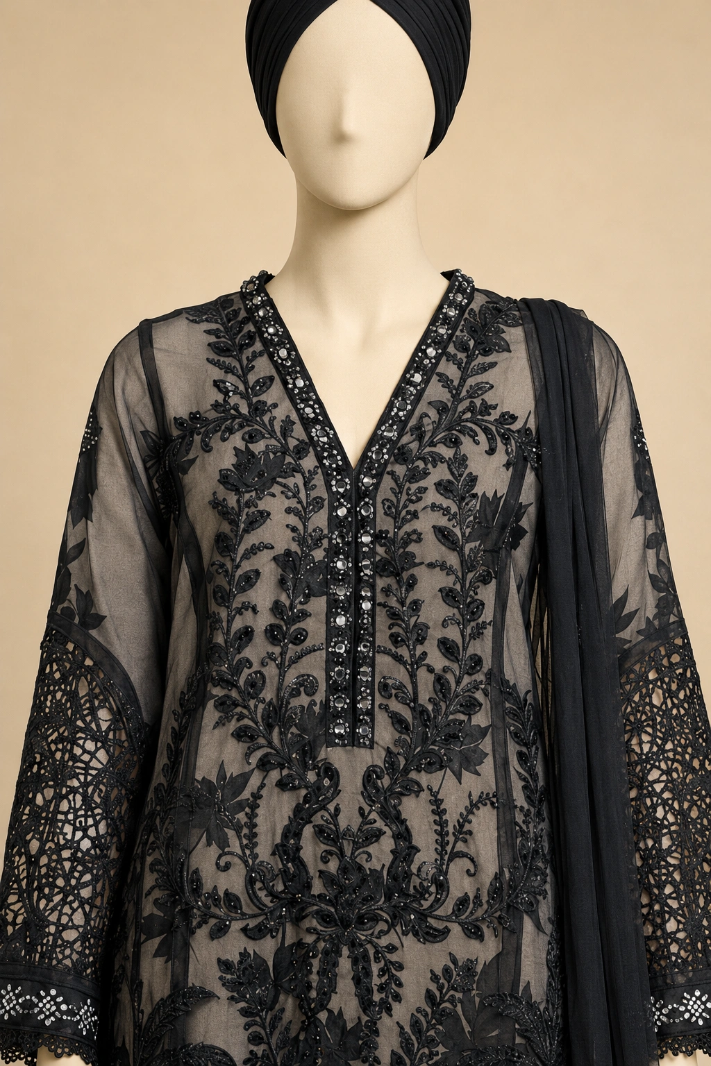 3 Piece - Embroidered COTTON SUIT - Image 2