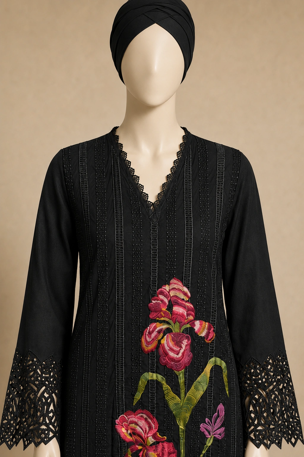 3 Piece - Embroidered COTTON SUIT - Image 2