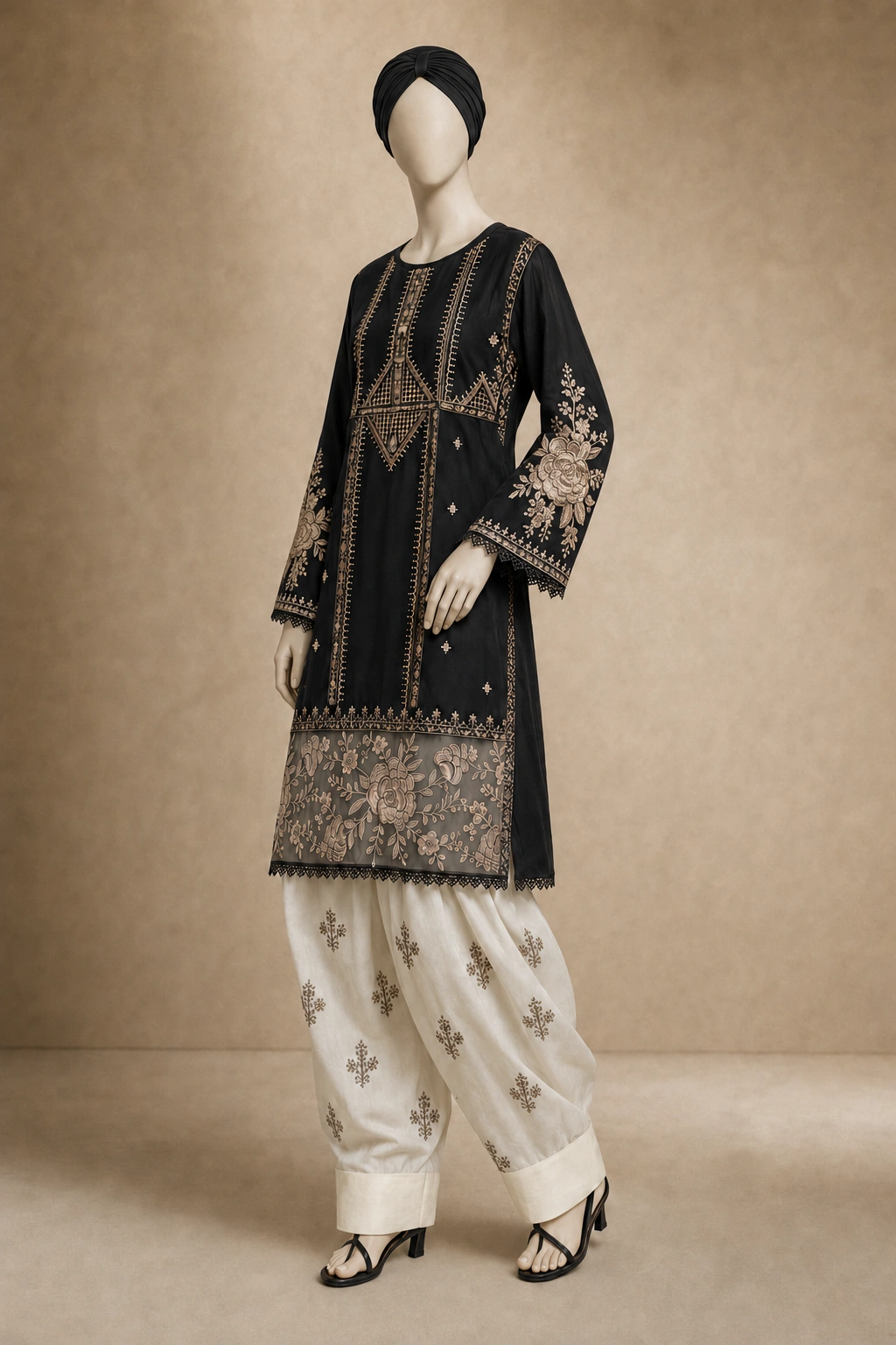 3 Piece - Embroidered COTTON SUIT - Image 5