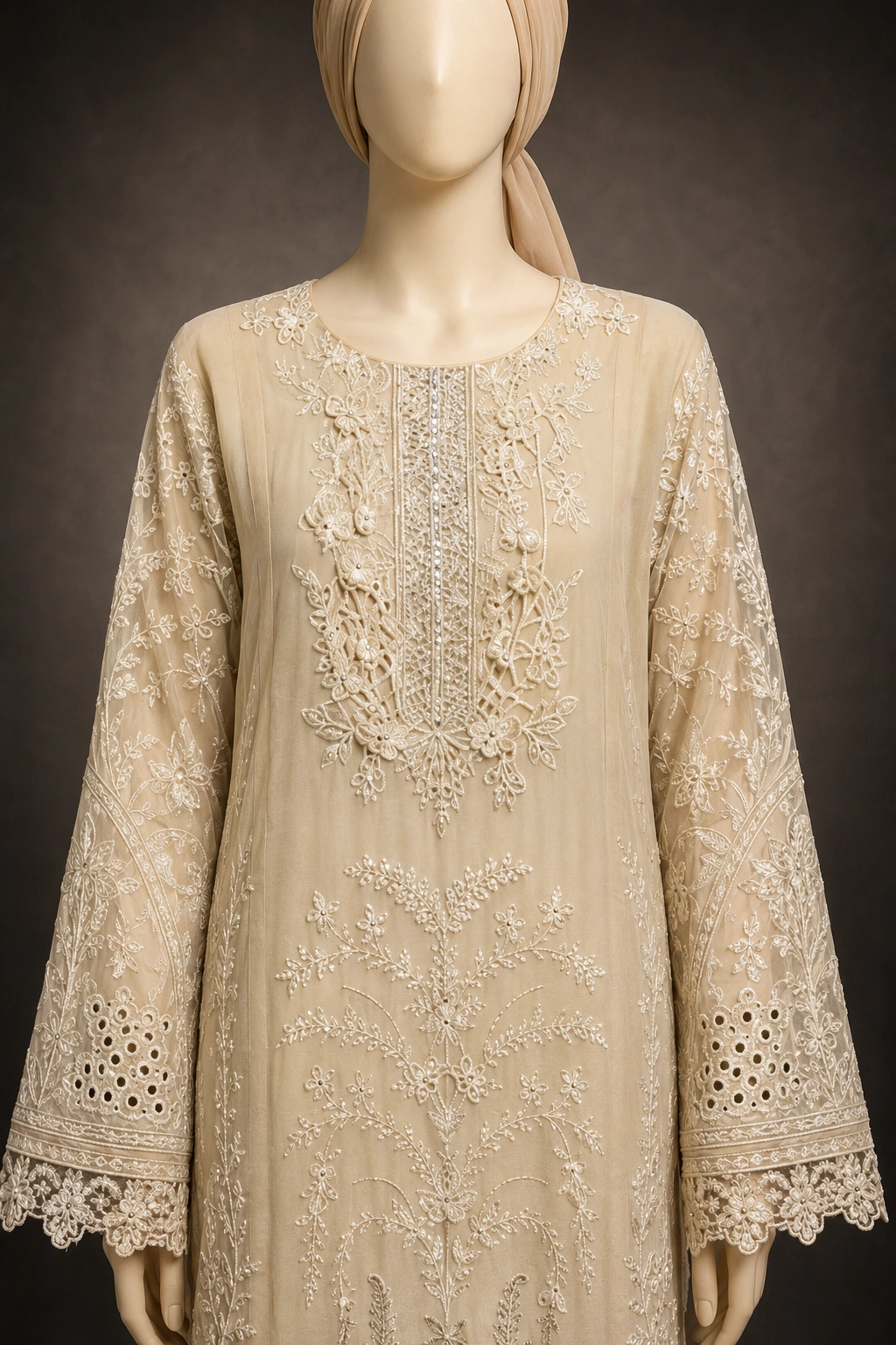 3 Piece - Embroidered COTTON SUIT - Image 2