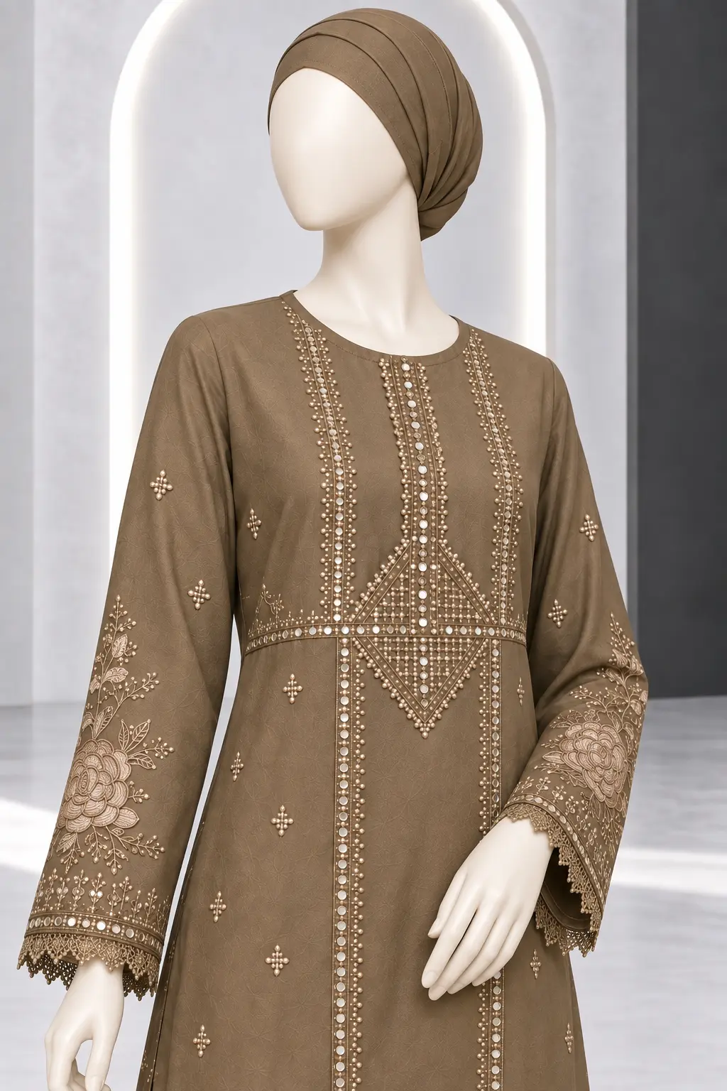 (CT- 39)- Embroidered COTTON SUIT 3 PIECE Hover